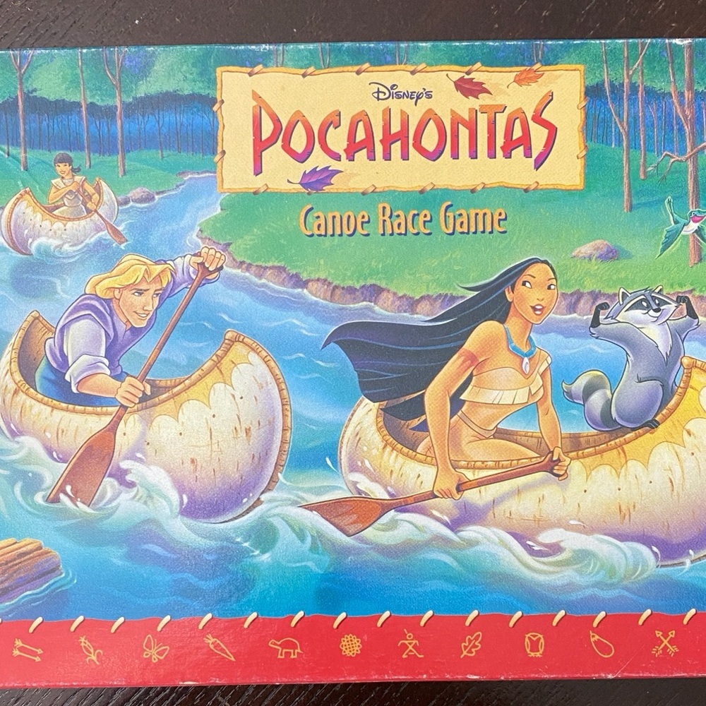 Pocahontas vintage 1994 canoe race game by Milton Bradley
